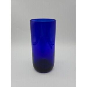 Vintage Libbey Cobalt Blue Metropolitan Round Bottom Tumbler Glass